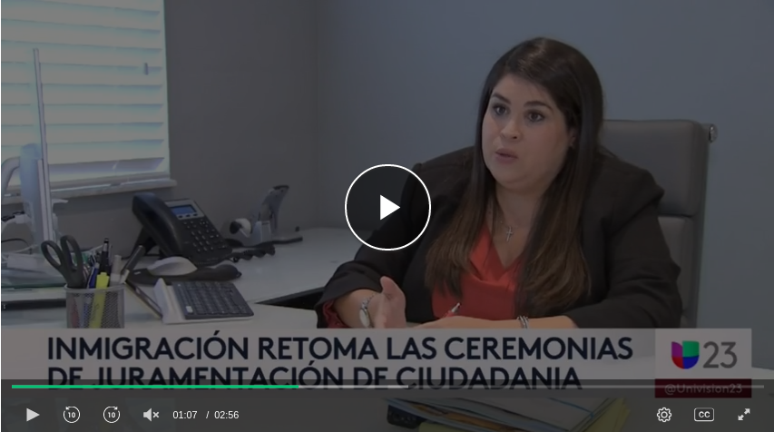 Univision interview with Morella about the citizenship oath